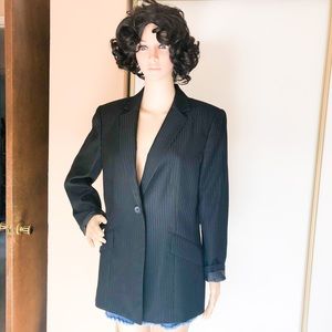 Le Suit black pin stripe blazer jacket, 12